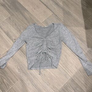 Grey crop top sweater